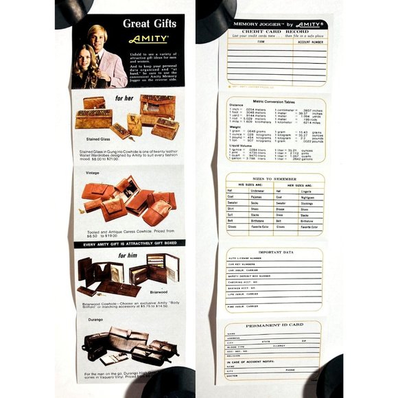 Amity Ladies Womens Tan Cowhide Leather Billfold Wallet Change Purse Clasp VTG - Picture 15 of 15